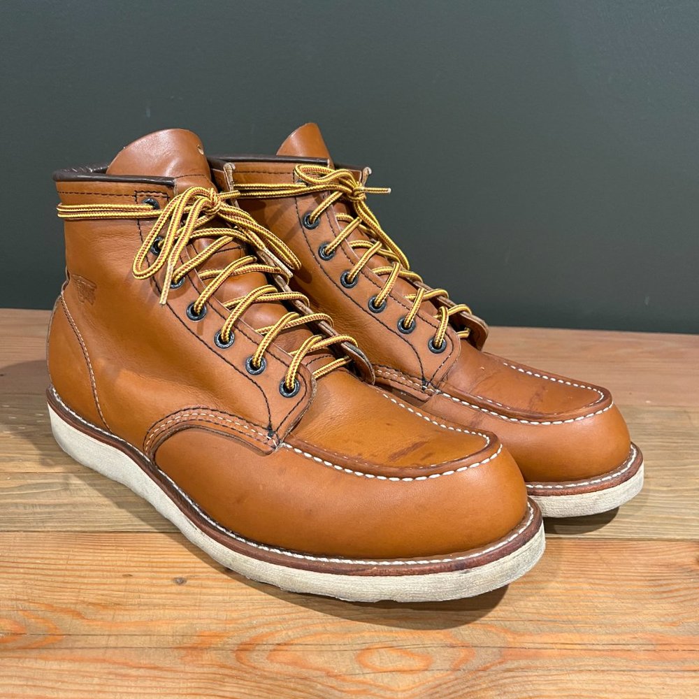 Red Wing 6 Inch Traction Tread Moc Toe Boots -- 10875 -- Made in the USA - Picture 2 of 10